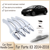 Car Door Handle Cover For Kia Forte K3 Cerato 2014~2018 2015 2016 2017 Chrome Exterior Styling Handle Cover Accessories Stickers