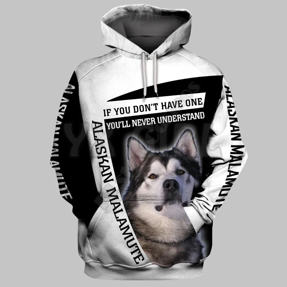 

Alaskan Malamute 3D Printed Hoodies Unisex Pullovers Funny Dog Hoodie Casual Street Tracksuit