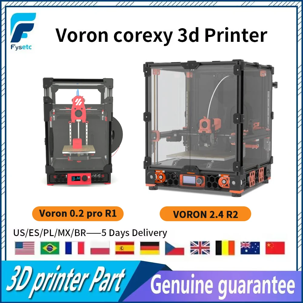 FYSETC Voron 2.4 R2 Full Kit/Voron 0.2 pro R1 KitDIY CoreXY 350/300mm 3D Printer Kits 3D Printer Accessories