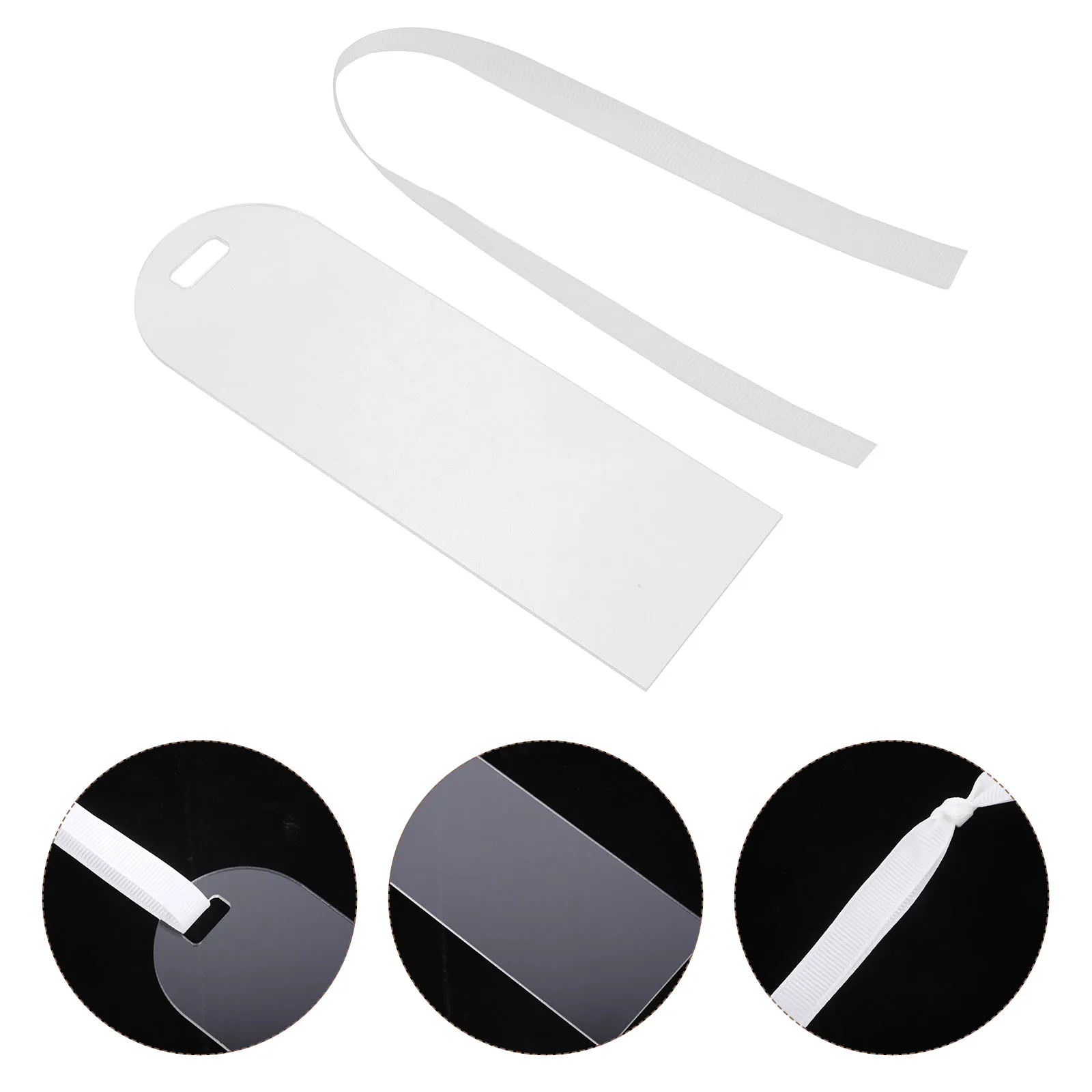 10 Stück Acryl-Lesezeichen, blanko, DIY-Geschenke, Gepäckanhänger, Band, Dekor, leicht, dünn, Lesezubehör für Leser