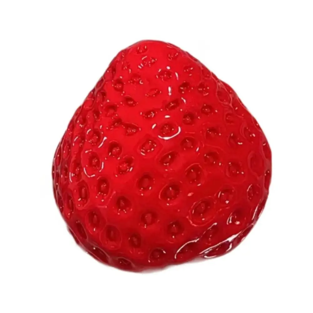 Interesting Simulation Strawberry Squeeze Toy Silicone TPR Strawberry Pinch Toy Soft 3D Cartoon Fidget Toy Practical Jokes