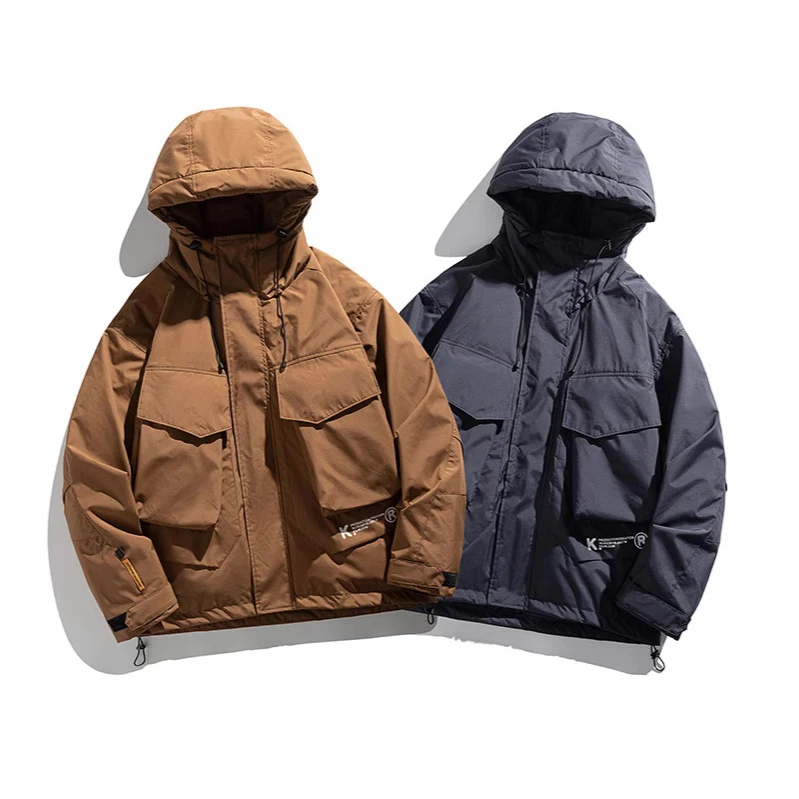 Men's Down Jackets 2024 Winter White Duck Down Jacket Windbreaker Warm Cargo Coat Thick Hip Hop Streetwear