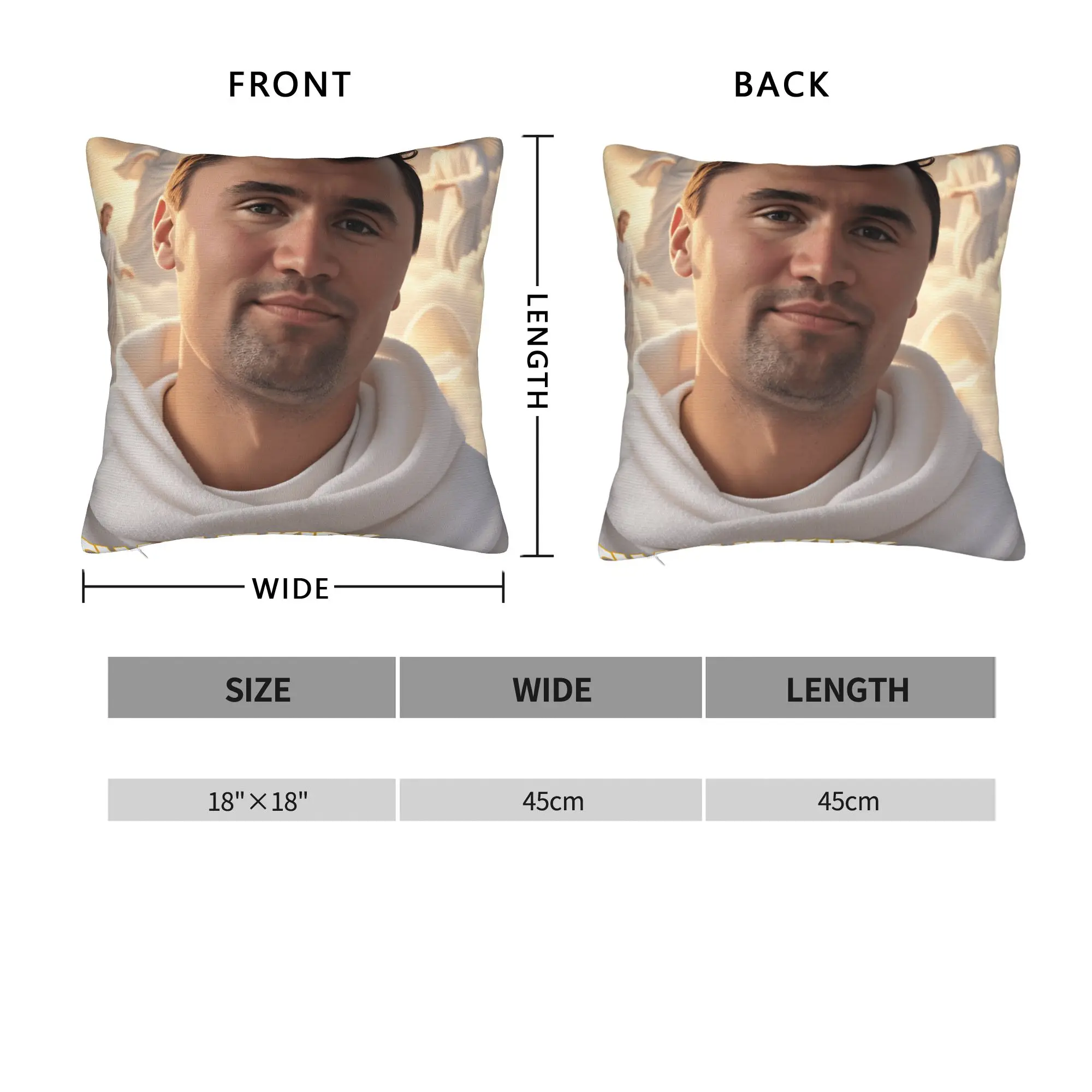 Charlie Kirk Angelic Advocate  Pillow Cover  Morden Pillow Case For Chair Sofa Home Decor Square Pillowcases Gift