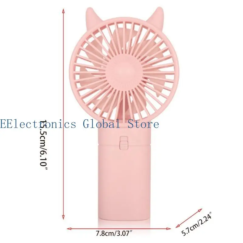 Kipas Genggam Mini 462B Desain Lucu untuk Anak Perempuan Bergaya Bepergian Dalam Ruangan Luar Ruangan