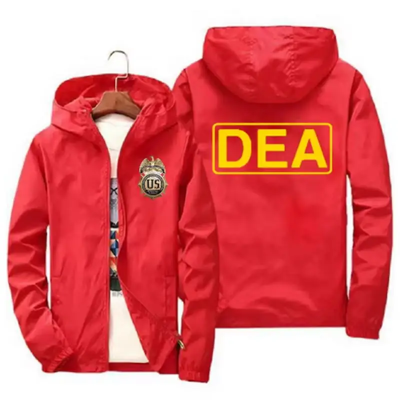 DEA Hochwertiger dünner Herrenmantel 2024, Frühling und Herbst, lässige Oberbekleidung für Herren, bedruckte Jacke, Windjacke – Detail 10