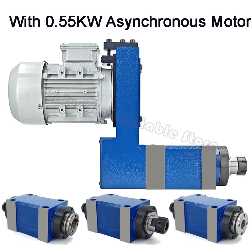 BT30 MT3 ER25 ER32 Spindle Power Head, 3 Phase 0.55KW Asynchronous Motor 3000-7000RPM for Boring Milling Drilling Tapping