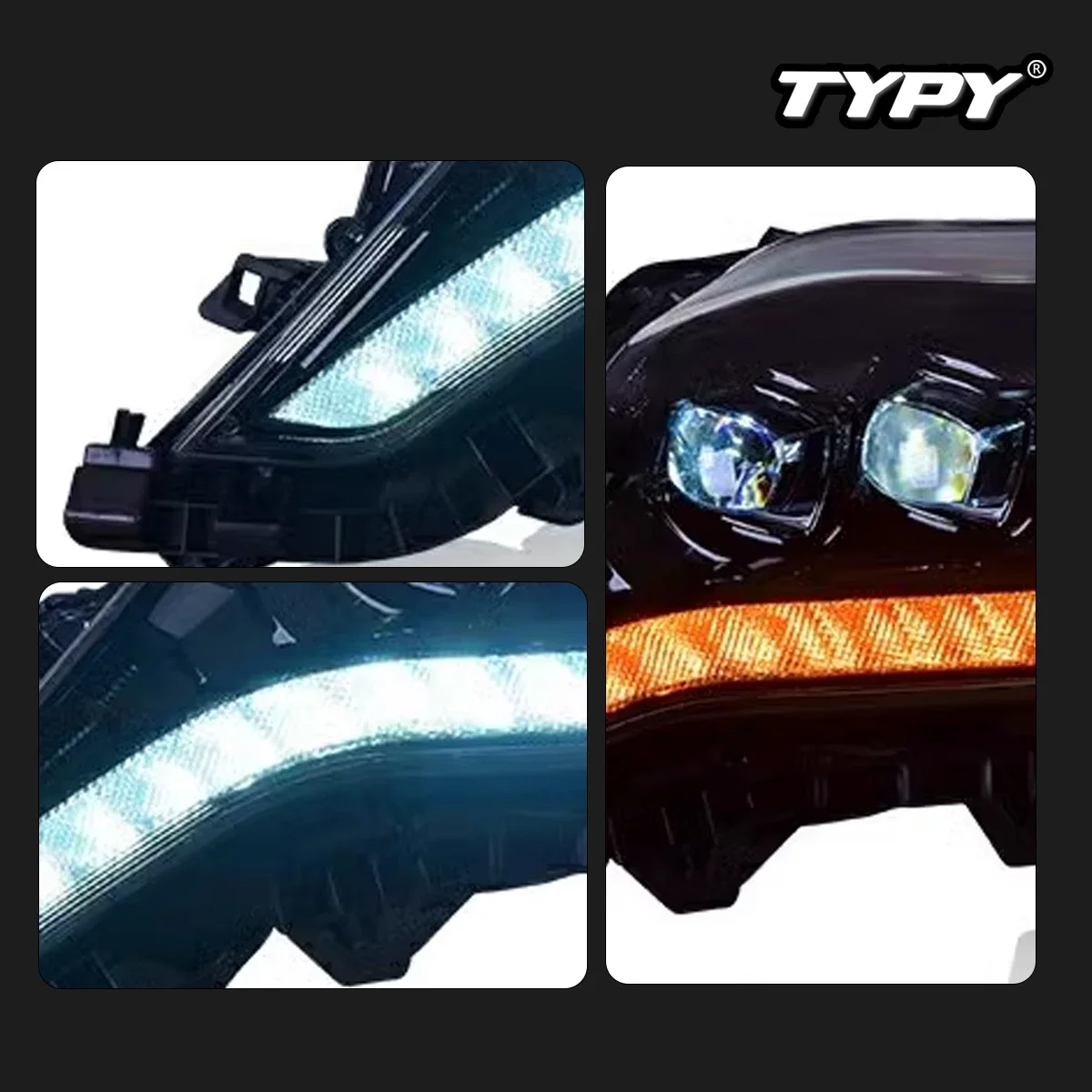 Car Headlights For Toyota Prado 2014-2017 LED Car Lamps Daytime Running Lights Dynamic Turn Signals Car Accessories