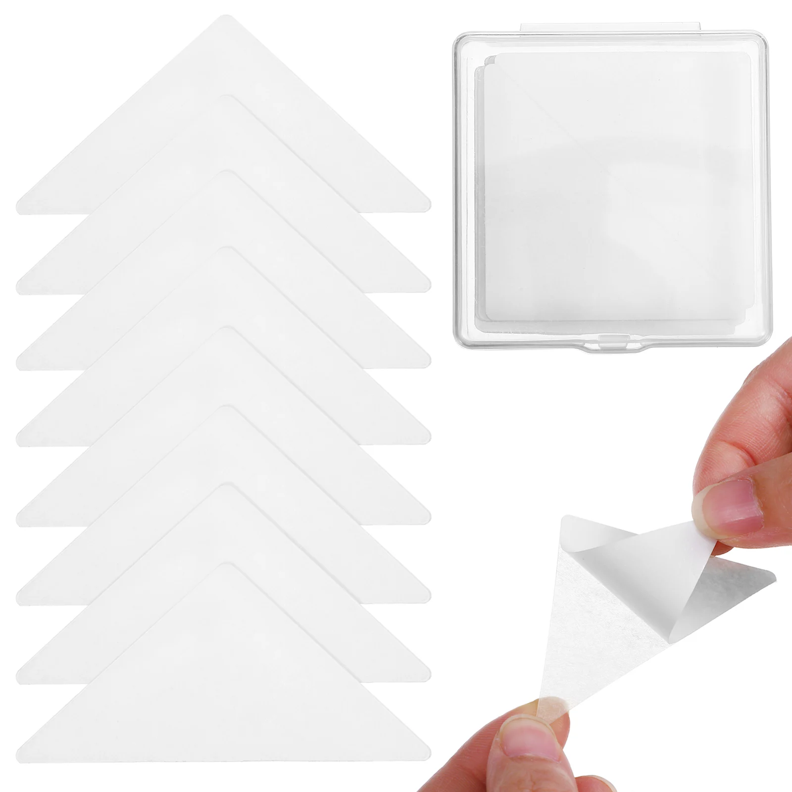 

60pcs Transparent Triangle Shirt Adhesive Stays Collar Stickers Collar Stays For Shirts Adhesive for Men Formal Supplies