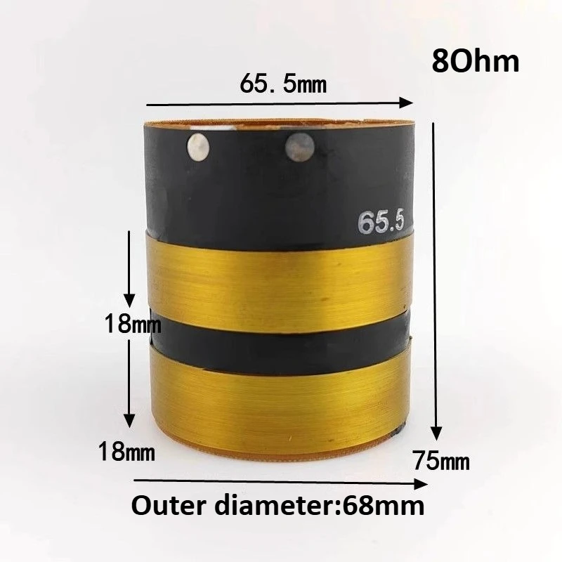 1PCS 65.5mm Frame Glass Fiber Aluminium Flat Wire Double Voice Coil for JBL 8Ohm Speakers