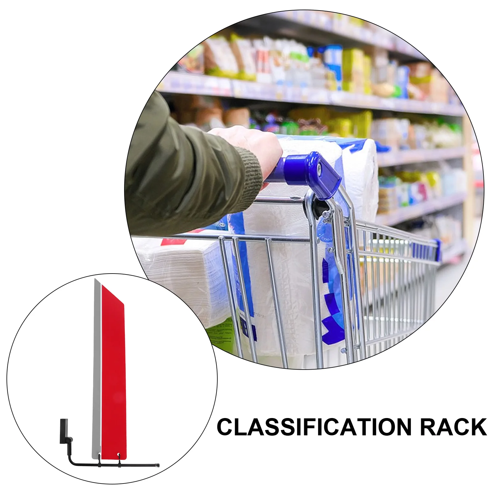 Rak Gantung Plastik Penyangga Label Tanda Barang Display Ritel Label Rak Pakaian