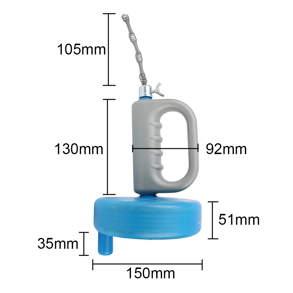 Extendable Bathroom Kitchen Cleaning Tools 5/7/10 Meters Sewer Pipe Plunger Dredge Toilet Sink Drain Unblocker Handheld