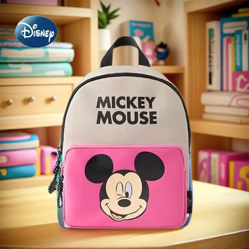 

New Dopamine Disney Mickey Children's Backpack Sweet and Lovely Student Schoolbag Unisex Backpack Back To School