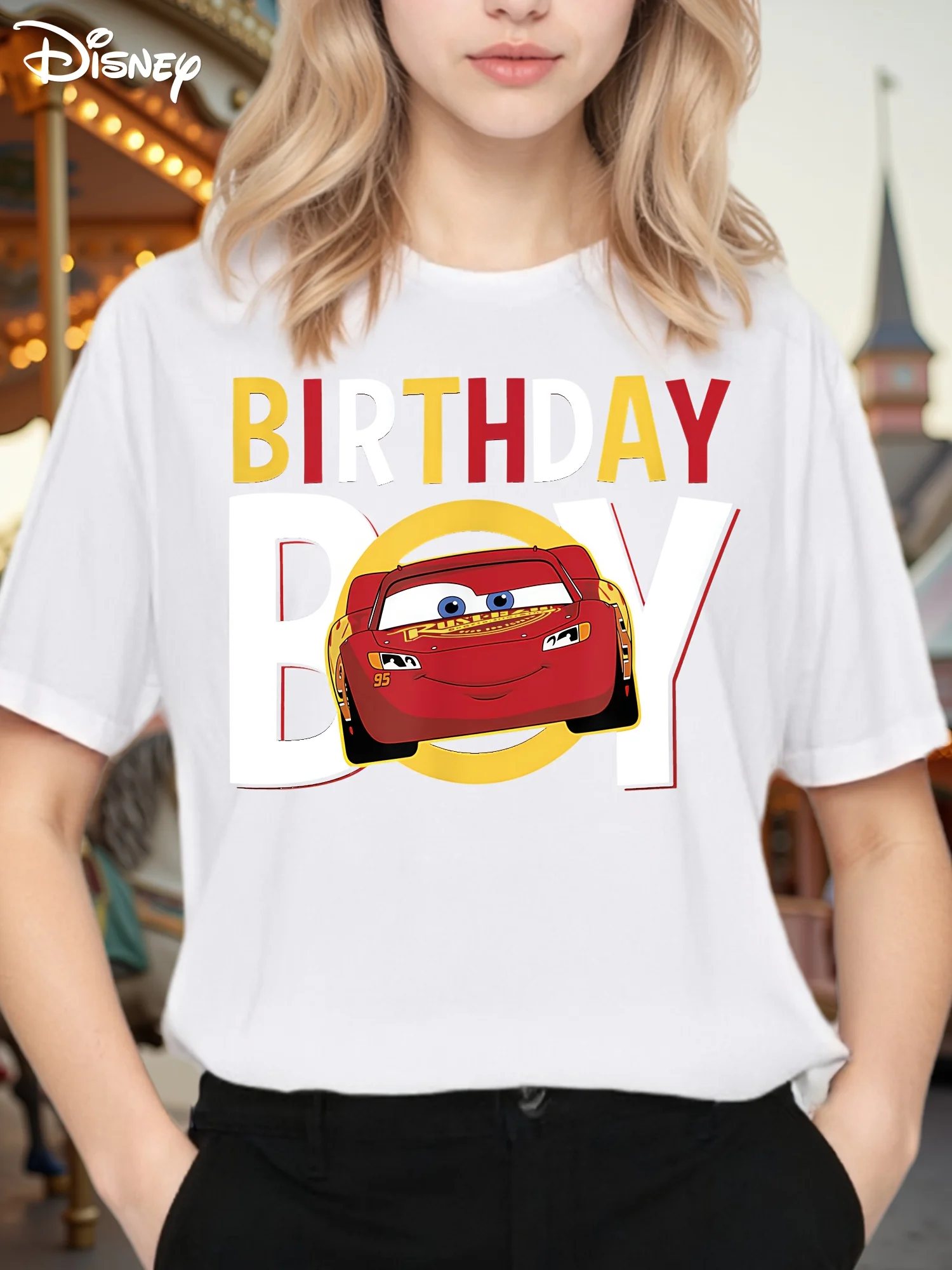 Disney Cars Lightning McQueen T-shirt voor dames, Blusas Bonitas Para Mujeres, Blusas De Mujer Curvy, nieuwkomers dameskleding