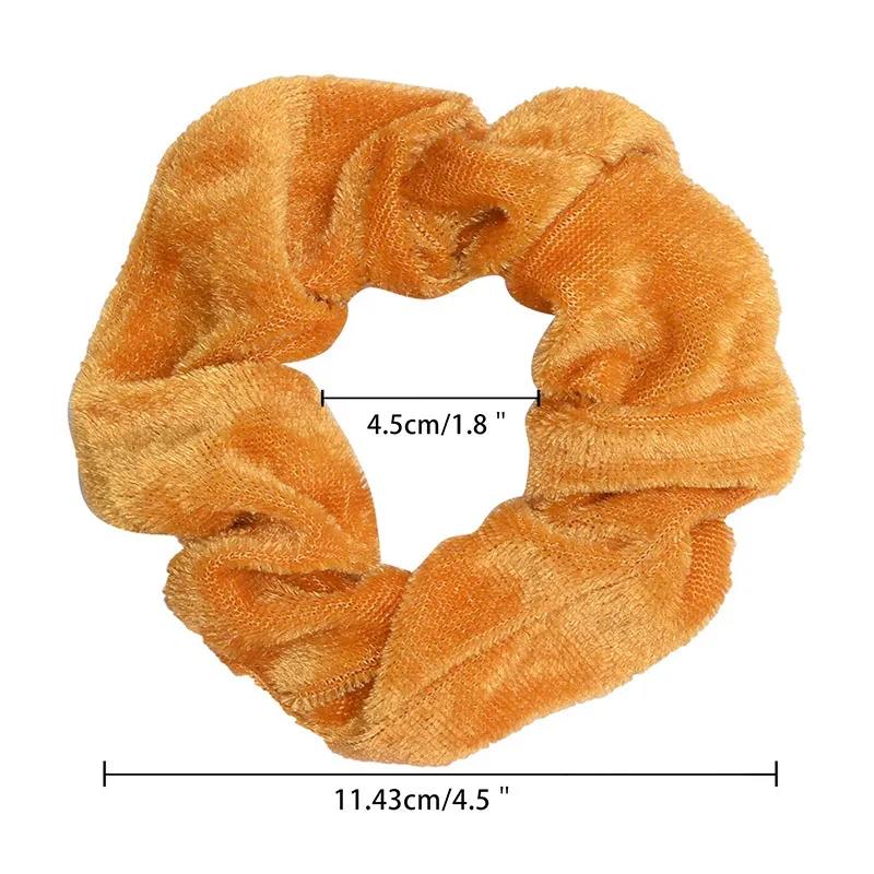 Scrunchies de terciopelo para el cabello para mujer, banda de Color sólido para niña, soporte para cola de caballo, bandas de goma, lazos, accesorios, diademas, gumki, 10, 6, 1pc