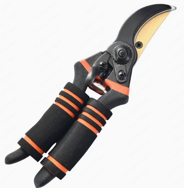 Fruit Tree Pruning Shears – Gardening Grafting Scissors with Three-Loop Sponge Handle for Comfort Grip