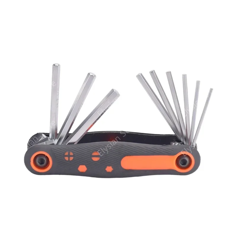 Inner hexagonal wrench folding debugging tool nine-piece set compound bow imperial inner wrench bow adjustment bow and arrow bag