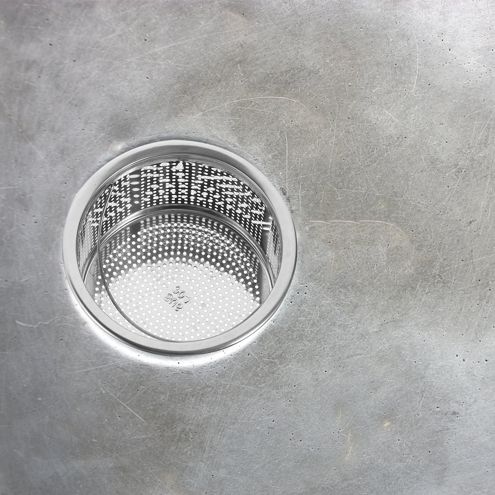 

2Pcs 304 Stainless Steel Sink Strainer Basket Filter 4cm High Kitchen Bathroom Washroom Drain Food