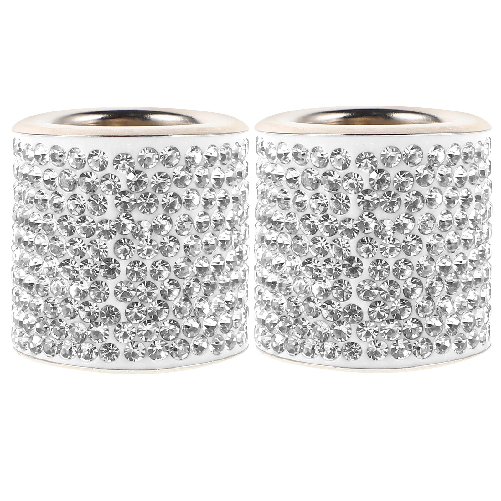

2Pcs Car Seat Decorative Ring Rhinestone Headrest Collars Universal Fit Easy Installation Car Interior Accessories