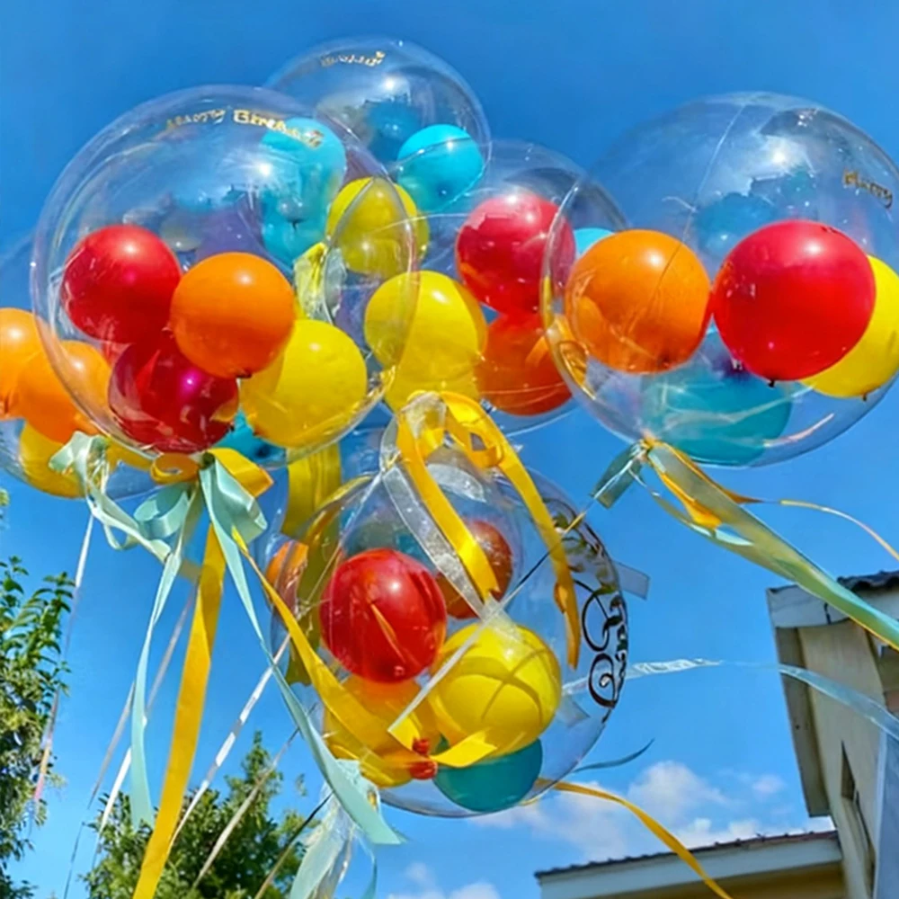 

Transparent Bobo Helium Balloon for Christmas Wedding Baby Showers Kids Birthday Party Arrangements Arch Garland Decoration
