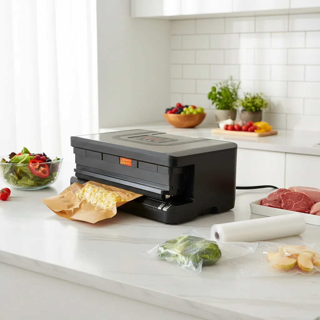 

Automatic Electric Vacuum Food Sealer CE Certified Vacuum Packing Machine 90 KPa Best Selling Products 2026