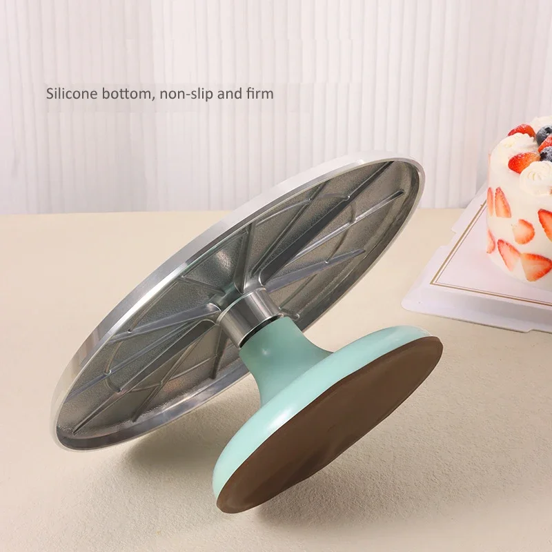 Rotating Cake Turntable Aluminium Alloy 10/12 Inch Revolving Cake Decorating Stand for Pastries Cupcakes and Cake Decorations