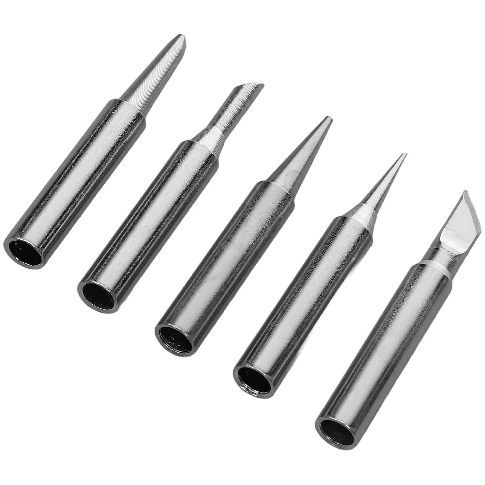 

5Pcs Soldering Iron Tips Replacement Durable Heat Transfer Nozzle Kit Assorted Soldering Accessories for Welding Tools