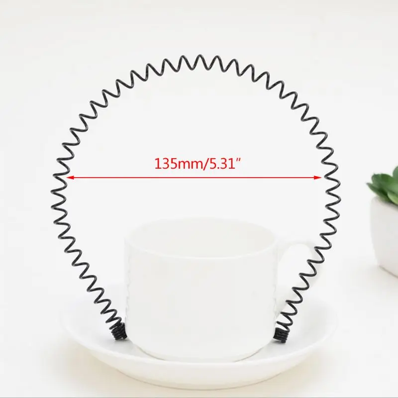 Elegant Black Metal Hair Band - Invisible Tiara - close-up view