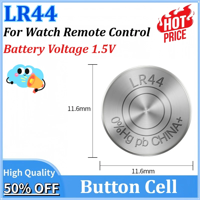 

Newly Upgraded LR44 AG13 Battery L1154 357 SR44 1.5V Cell Coin Alkaline Button Primary & Dry Batteries for Watch Remote Control