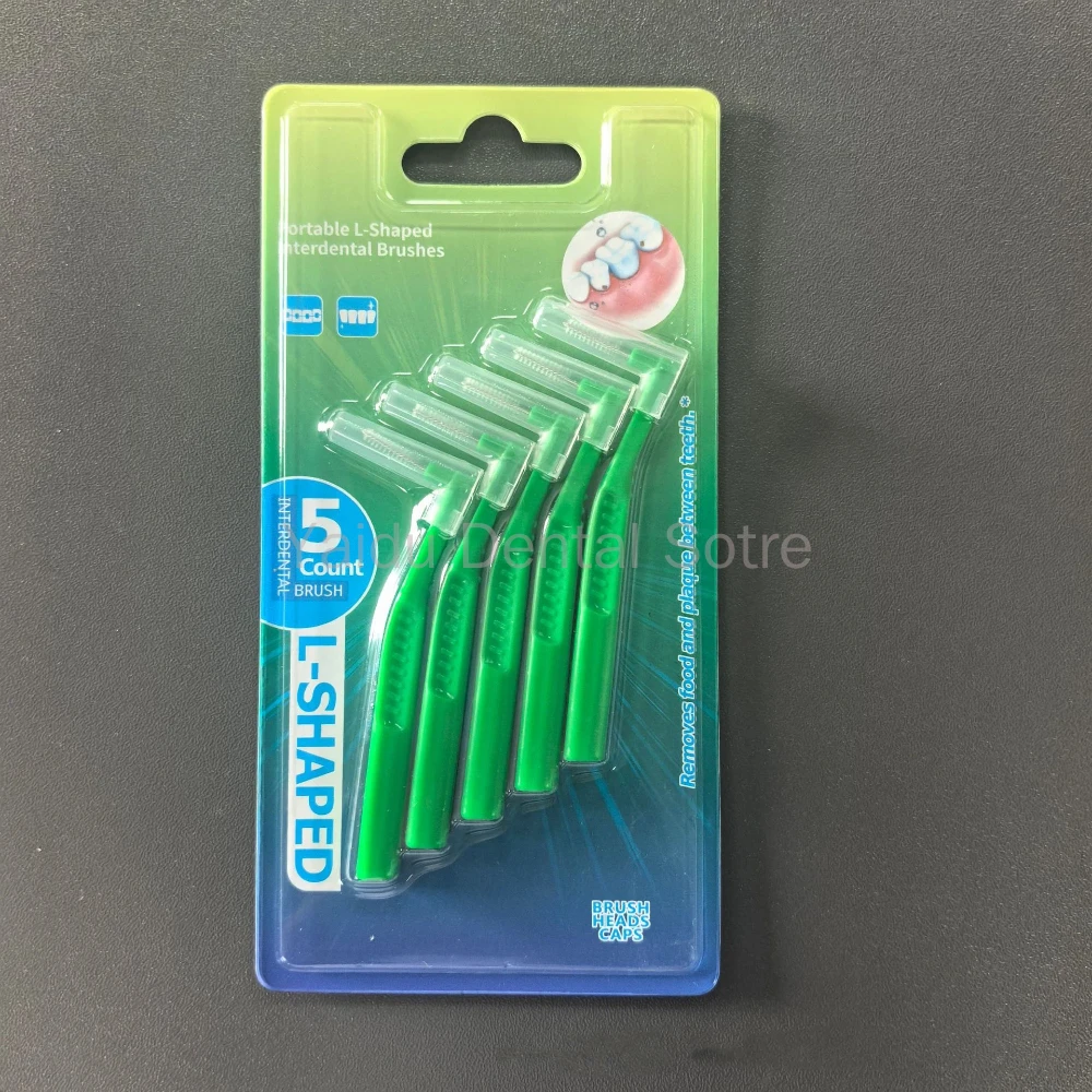 15PCS L-vormige Orthodontische Rager Parodontale Reiniging Tandenborstel voor Bretels Tandheelkundige Zorg Rager