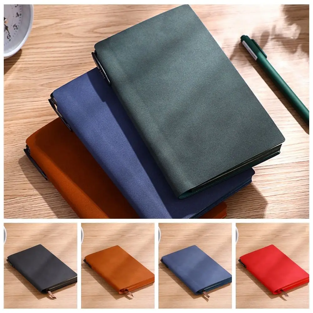 Portable Soft A6 Notebook Retro Simple Leather Diary Fashions Non-bleeding Ink Pocket Notebook Student