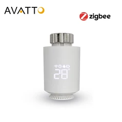 AVATTO Tuya ZigBee Smart Radiator Actuator TRV Programmable Thermostatic Radiator Valve Temperature Controller Support Alexa