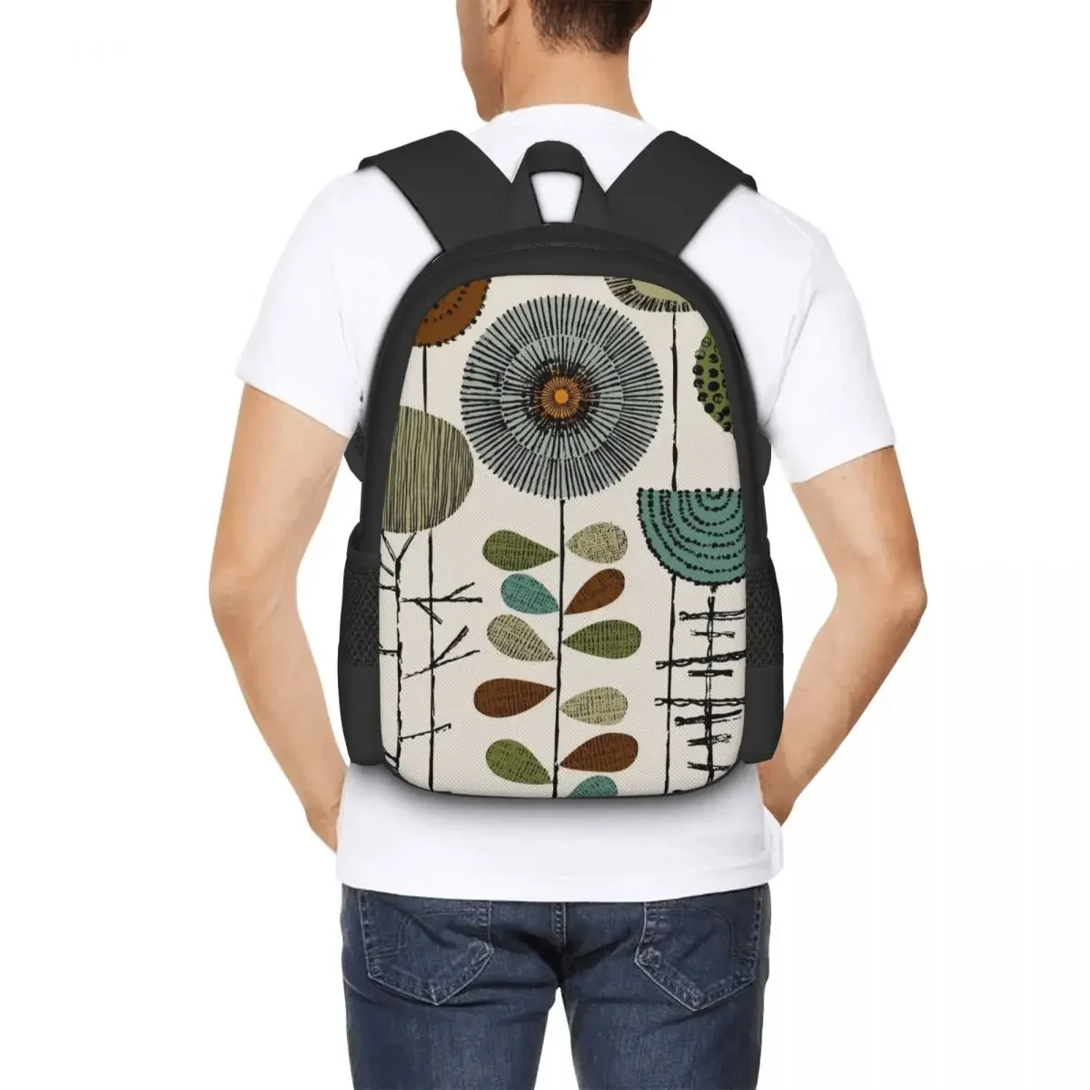 Abstract painting prints for boys and girls, children's backpacks, laptops, shoulder bags