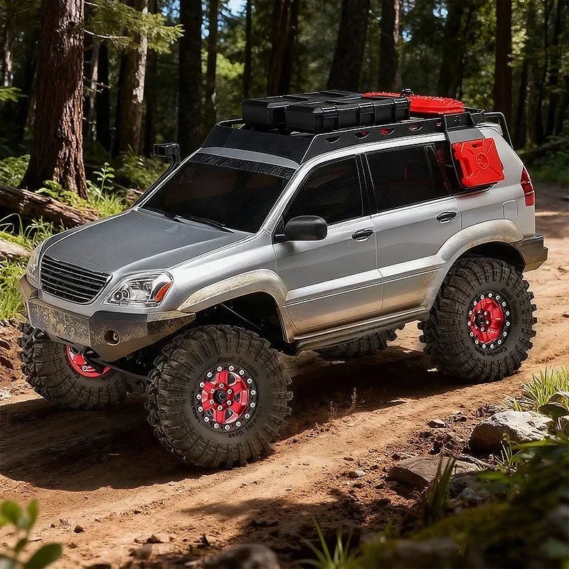 1.3 Inch Aluminum Wheels and Tires Set 4Pcs for TRX4M SCX24 FCX24 AX24 FCX18 Ascent18 FMS LC80 Hilux 1/18 1/24 RC Crawler Upgrad