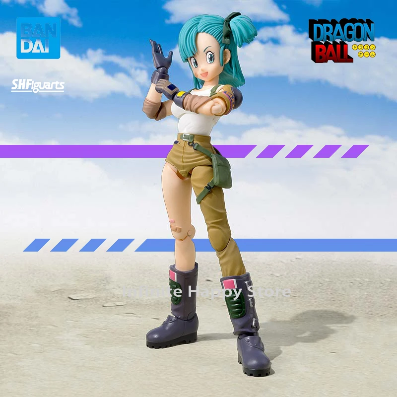 

Original Genuine In Stock Bandai Shfiguarts Anime Dragon Ball Bulma Kawaii Action Figure Cute Collectible Model Ornament Gift