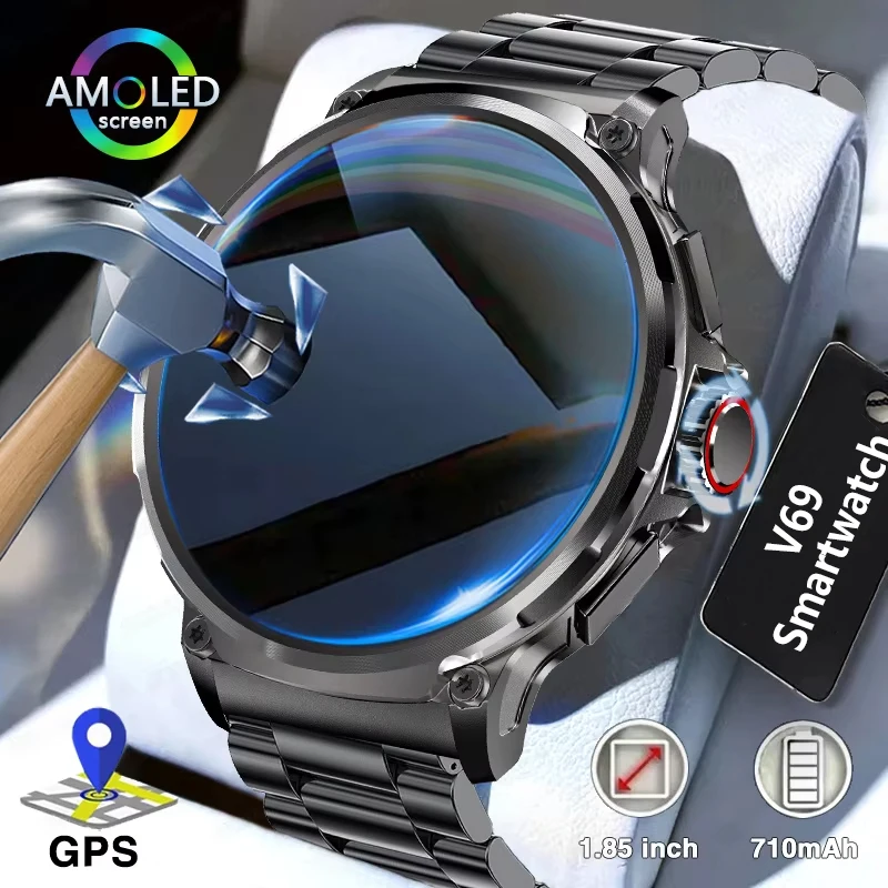 2025 New Sports Smart Watch Bluetooth Call Smart Watch IP67 710Mah Waterproof Fitness Tracker Health Monitoring for IOS Android