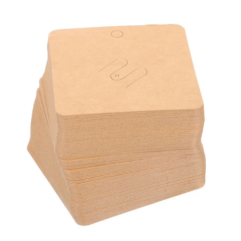 100 Pcs Necklace Brooch Cardboard Blank Paper Notes Light Brown Page Notebook Travel