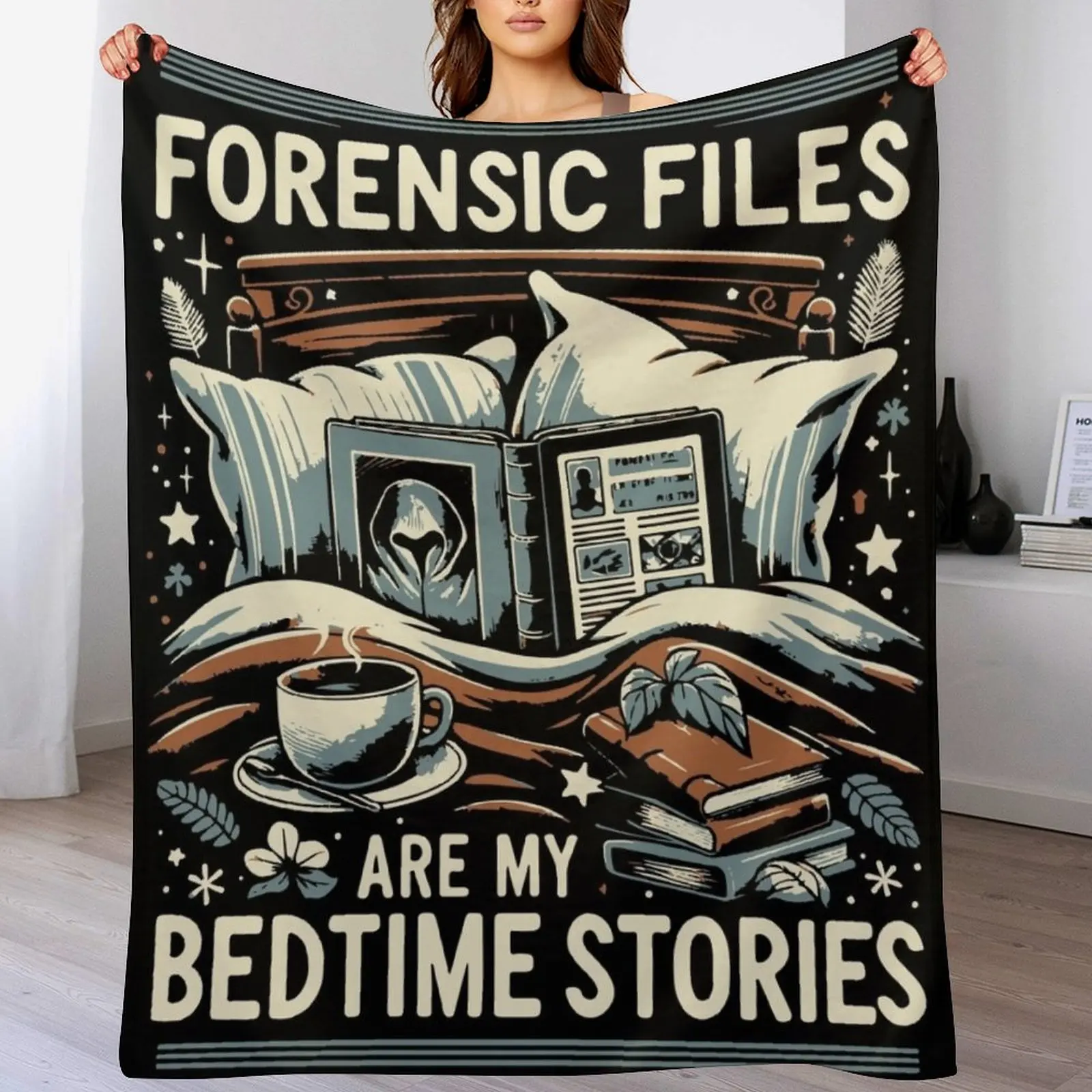 

Forensic Files Bedtime Stories Throw Blanket Portable Lightweight Blanket for Travel Camping