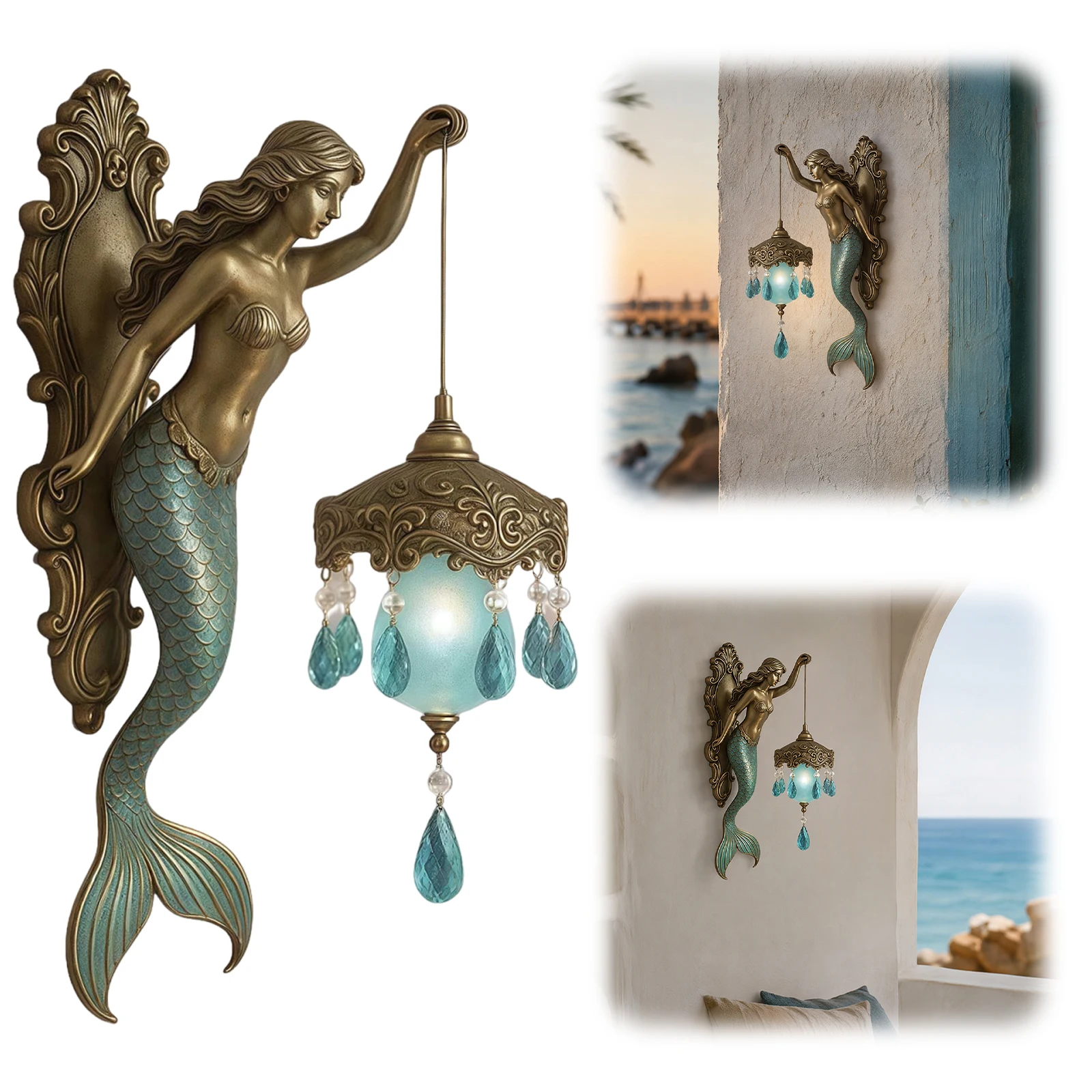 Mermaid Wall Lamp Fairy Wing N - огляд і ціна Restaurant Lighting Decoration