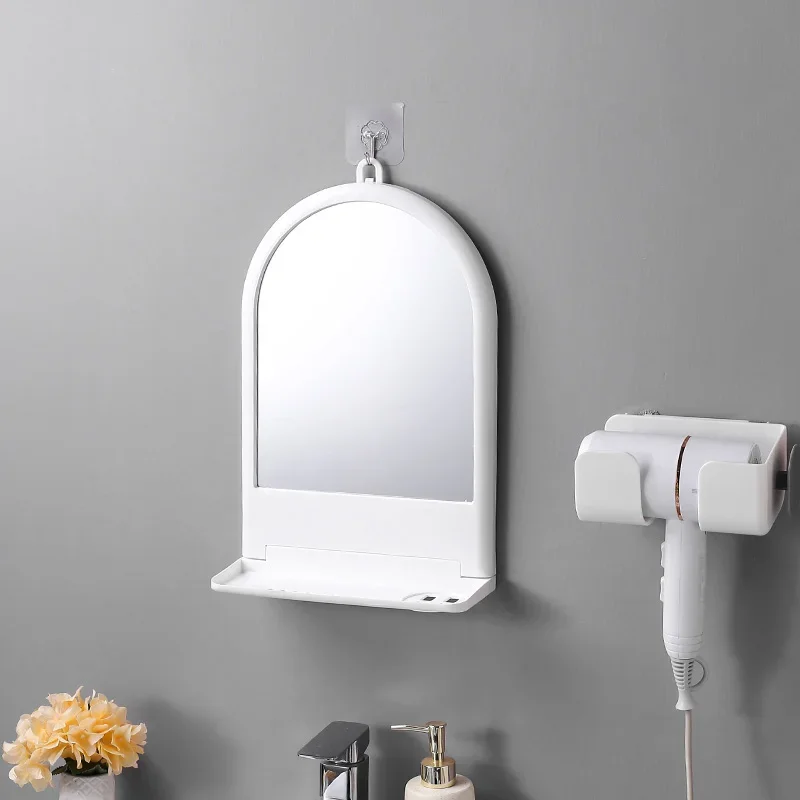 Body Shower Mirror Makeup Irregular Aesthetic Nordic Small Mirror Long Portable Bathroom Vanities Espejos Bathroom Fixtures