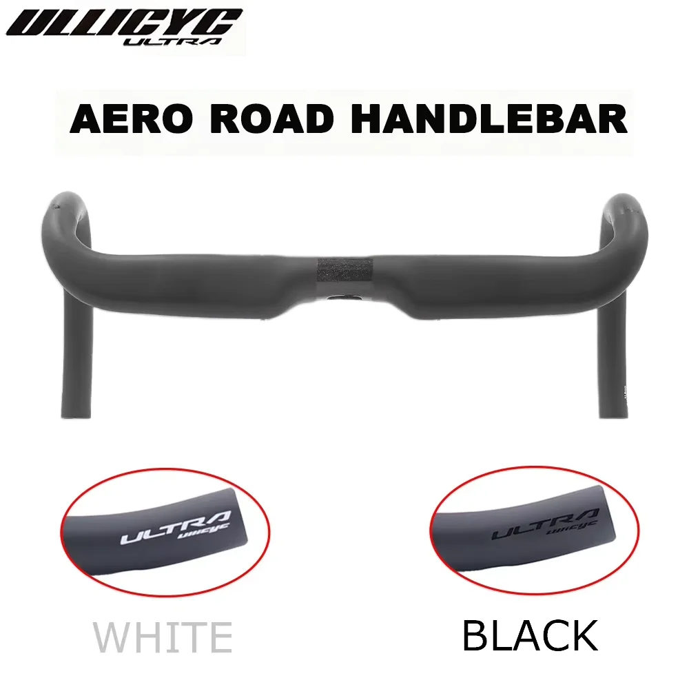 Carbon Gravel Handlebar ULLICYC 258g Aero Comfort Internal/External Cable Routing, Di2 Compatible, for Endurance & Bikepacking​