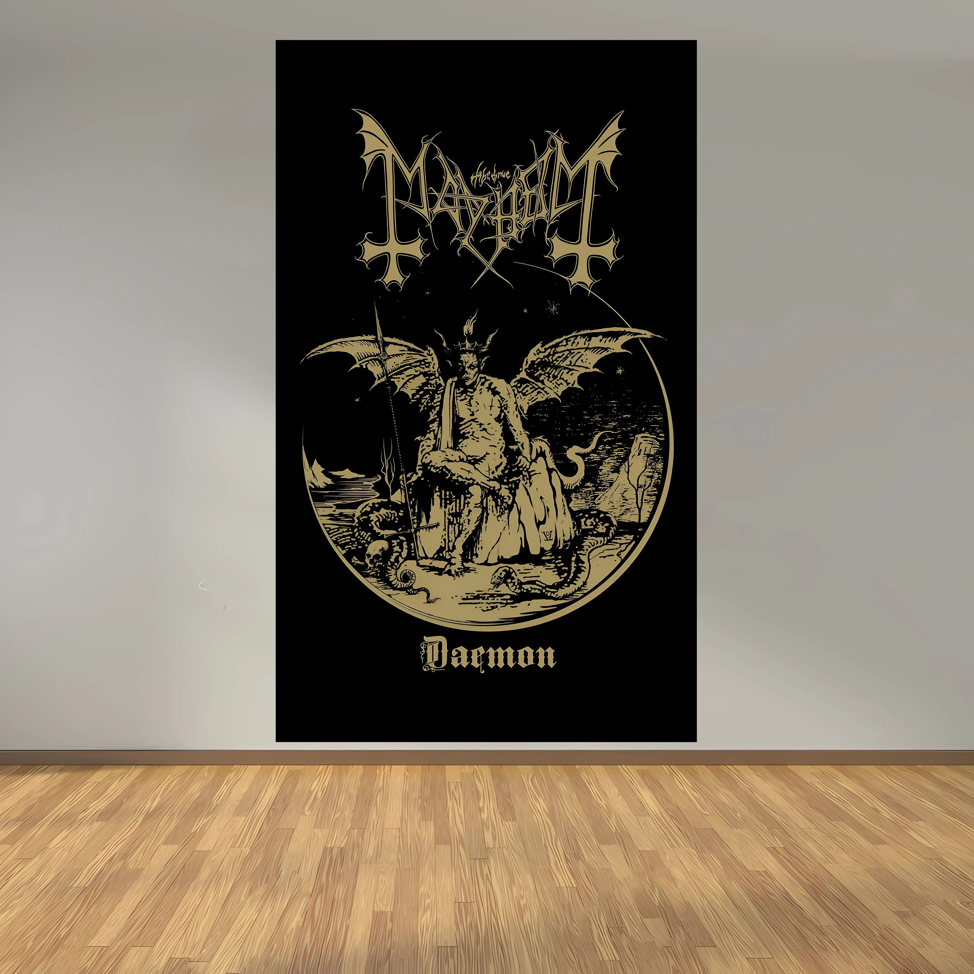 Mayhem Distressed cantante noruego fondo tapiz cartel hogar dormitorio sofá manta