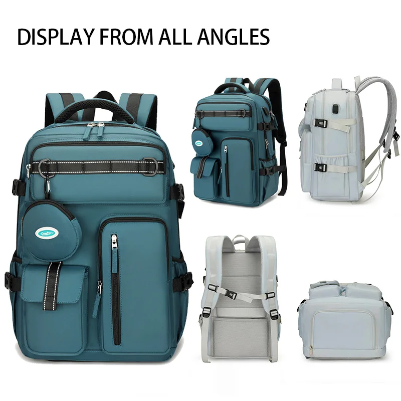 3PS Vacuum Compression Backpack with Vacuum Pump, Laptop Backpack, Cabin Travel Backpack, Independent Storage Compartment, Suita