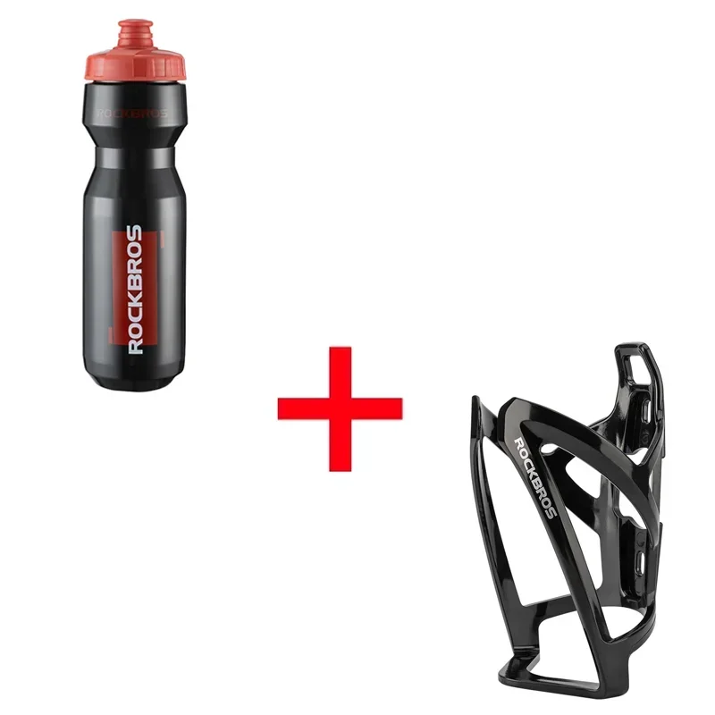 ROCKBROS Aluminum alloy&plastic Water Bottle Bracket Cycling Water Bottle&Cage Set 600/750ml MTB Road and Bike Bike Accessories