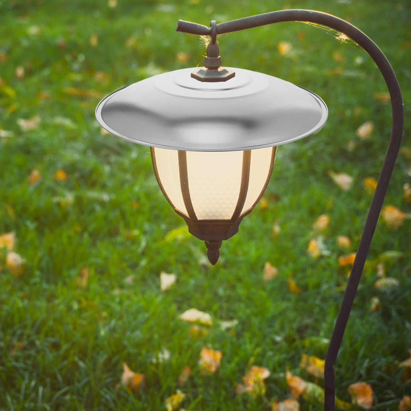 

Stainless Steel Lampshade Post Cover Metal Pendant Light Shades Silver Home
