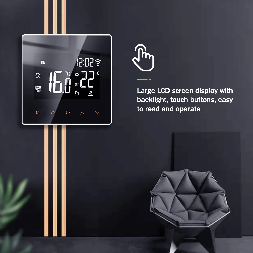 TUYA APP ME81 WiFi Smart Thermostat Floor Heating TRV Water Gas Boiler Temperature Voice Remote Controller for Google Home Alexa