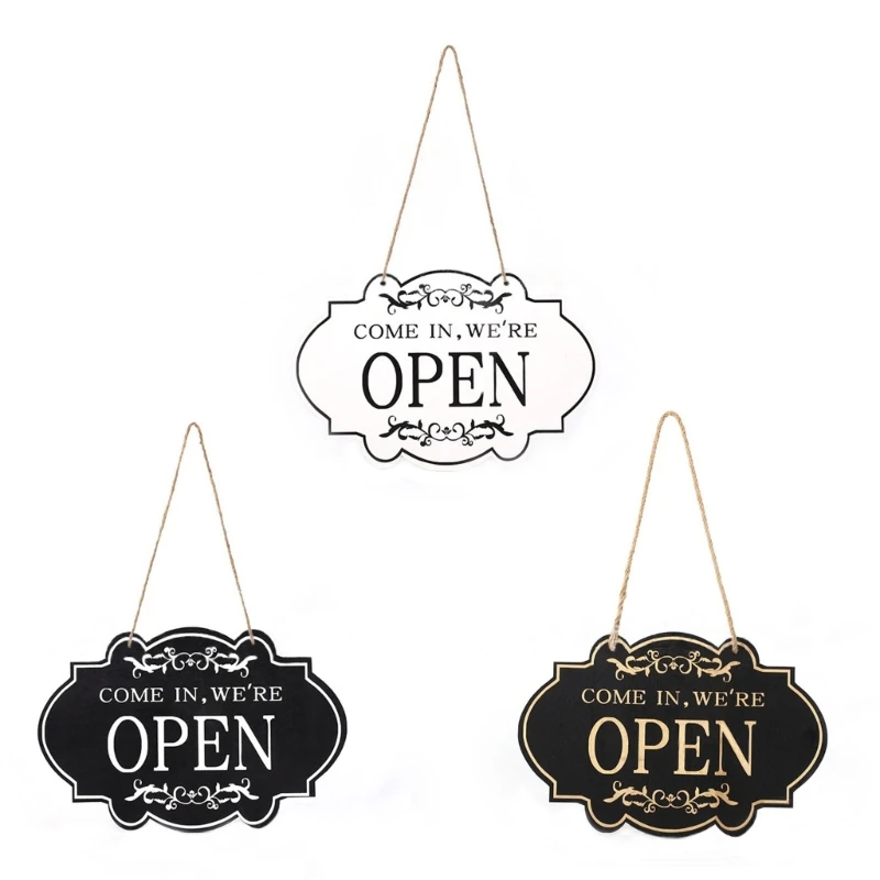 Double-Side Open Closed Sign Open Closed Sign For Window Door Small Business Restaurant Cafe Shop Decoration D2RC