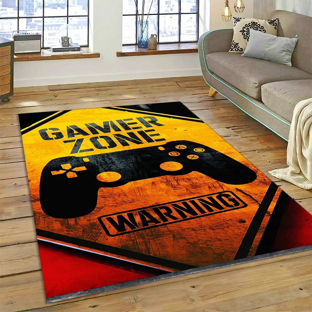 3D Gamer Game Gamepad Cartoon Carpet Rug for Home Living Room Bedroom Sofa Doormat Decor,Child Play Area Rug Non-slip Floor Mat