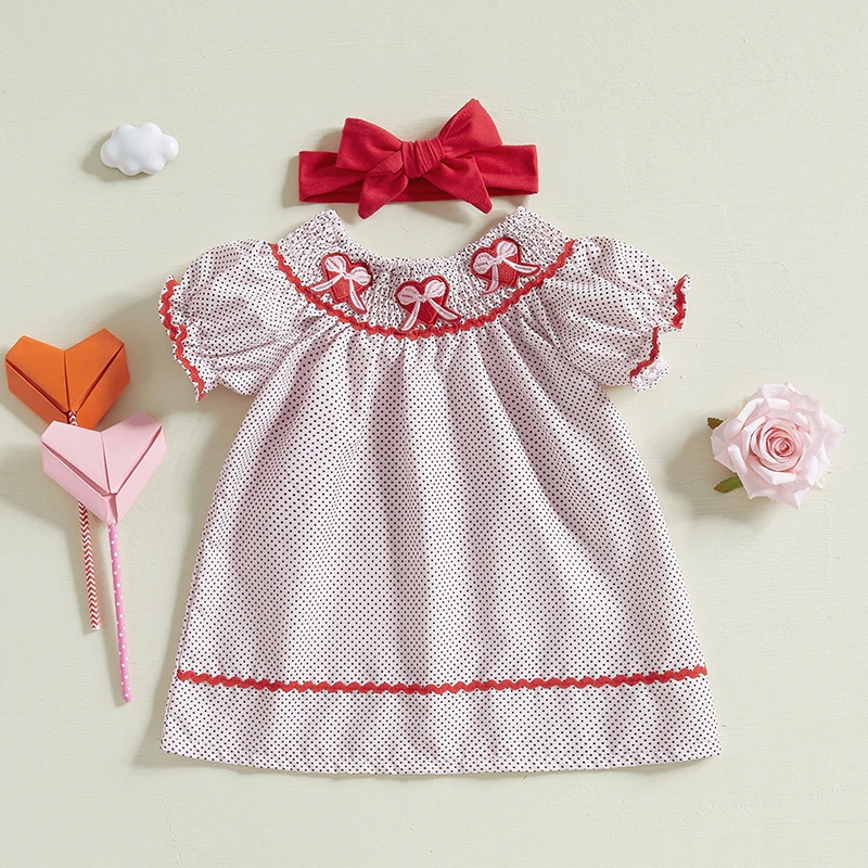 Toddler Baby Girl Valentines Outfit My First Valentines Day Dress Princess Heart Dresses Cute Photoshoot Clothes