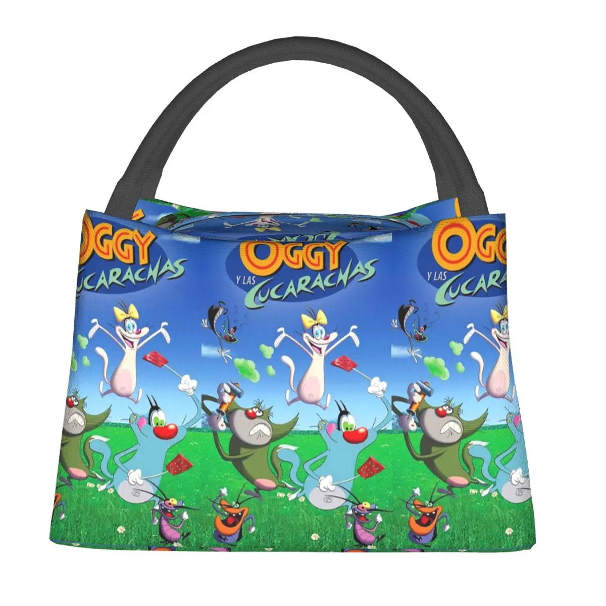 

Термосумка для обедов с изображением персонажей аниме-фильма «Оги и тараканы» для женщин и детей, портативный контейнер для еды, термосумка-тоут