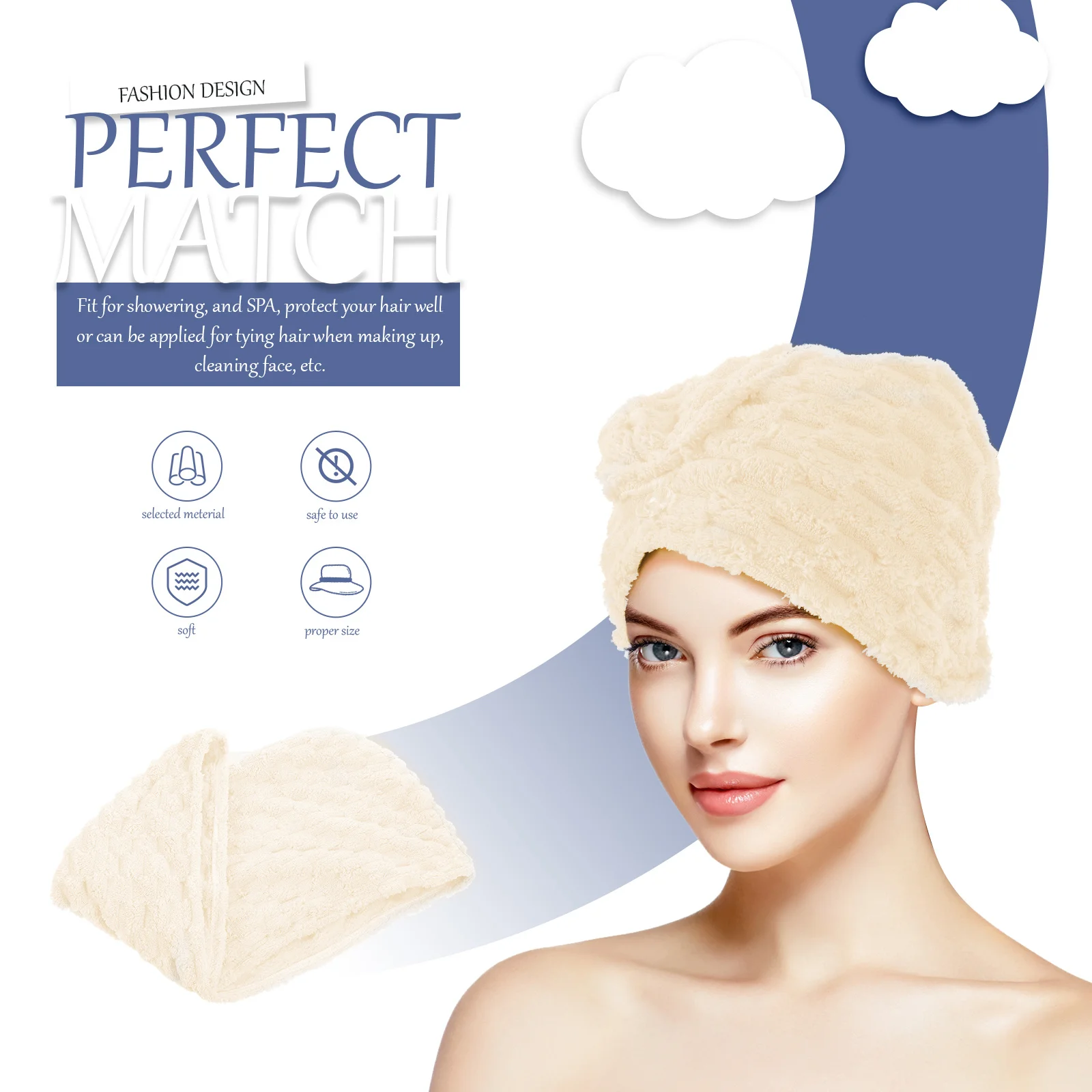 لفافة منشفة الرأس، إكسسوار للشعر سريع الجفاف، تجربة مريحة ولطيفة، وظائف متعددة، روتينات تجميل متعددة الاستخدامات للنساء #2